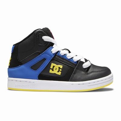 DC Pure High Tops Kid's Black/Multicolor Skate Shoes Australia Online AGS-659